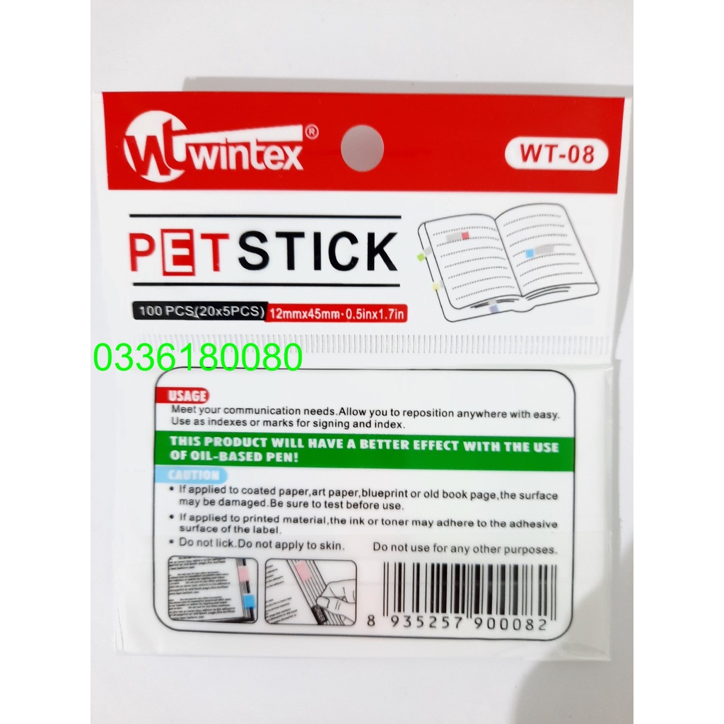 Giấy nhớ 5 màu giấy, giấy nhớ 5 màu nhựa/ giấy note ( 100 tờ/tập )