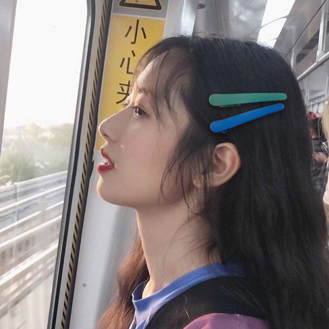 1 Kẹp Tóc Nhựa Màu Trơn Phong Cách Hàn Quốc Cho Nữ (Hairclips)