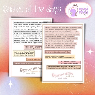 Quotes of the Day - Inspirational  Sticker chống nước