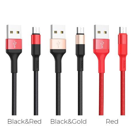 Cáp Sạc MicroUSB Hoco X26 2A Dài 1M (Hỗ Trợ Sạc Nhanh Và Truyền Dữ Liệu)