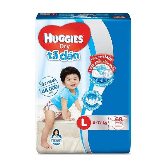 Tã dán Huggies L68 cực đại TA060