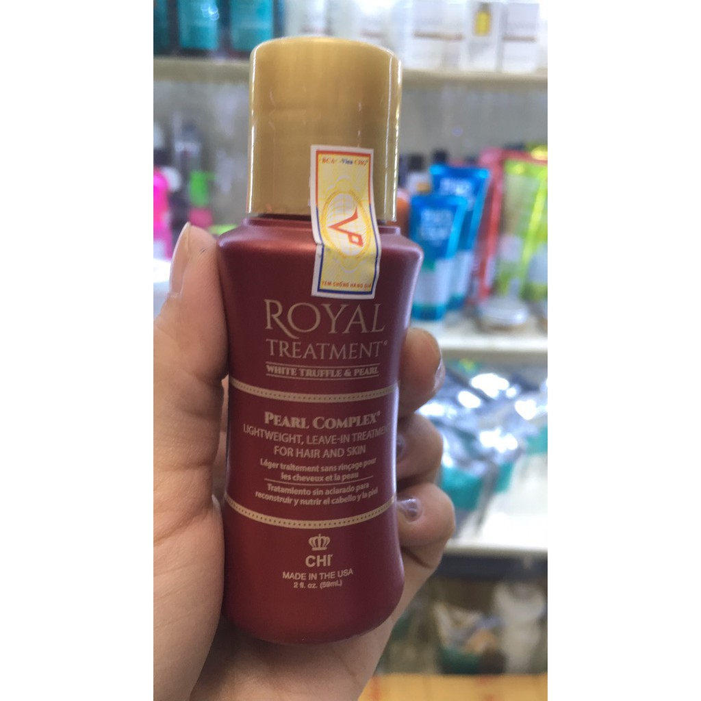 Tinh dầu dưỡng tóc CHI Royal Treatment Pearl Complex cho tóc khô xơ rối hư tổn 59ml chính hãng