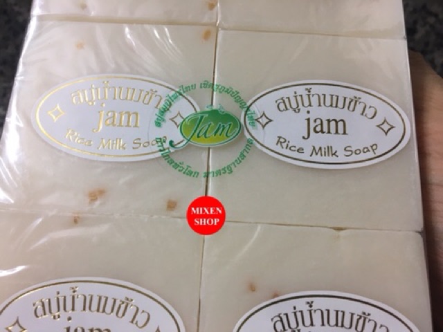 {Chính hãng - Ảnh thật} Xà phòng cám gạo thái lan Jam Rice Milk Soap - Full lốc 12 cục | BigBuy360 - bigbuy360.vn
