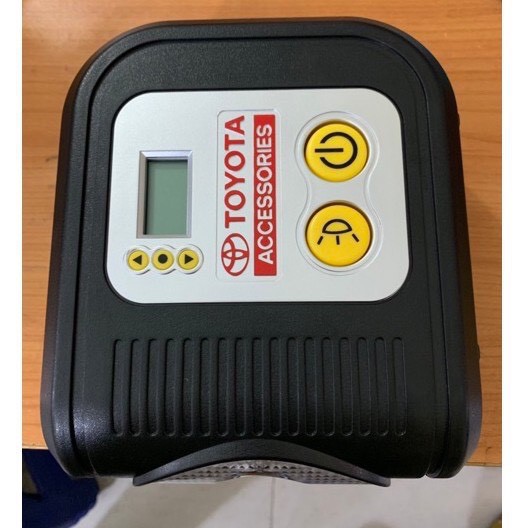 Bơm lốp ô tô TỰ NGẮT cao cấp TOYOTA Accessories nguồn tẩu 12V có đèn - Bảo hành 12 tháng.