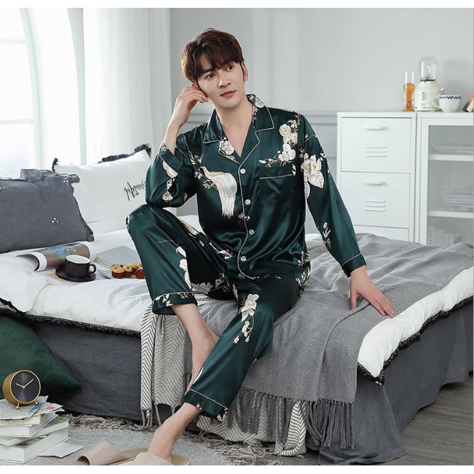 Pijama Couple ☘️ Đồ Ngủ Lụa Satin Mềm Mát Mùa Hè Cặp Đôi ☘️ Phượng Vũ IVY616