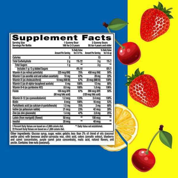 [Date 2022]Kẹo dẻo Vitamine Gummies bear chai 300 viên | Thế Giới Skin Care