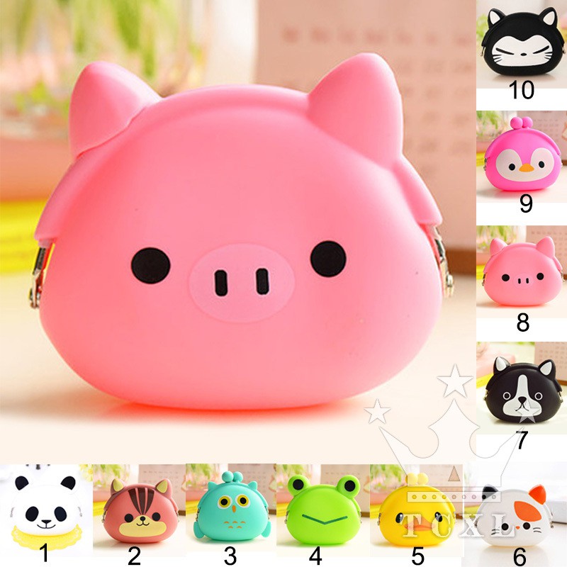 Ví mini đựng tiền xu kiểu dáng hoạt hình dễ thương cho nữ