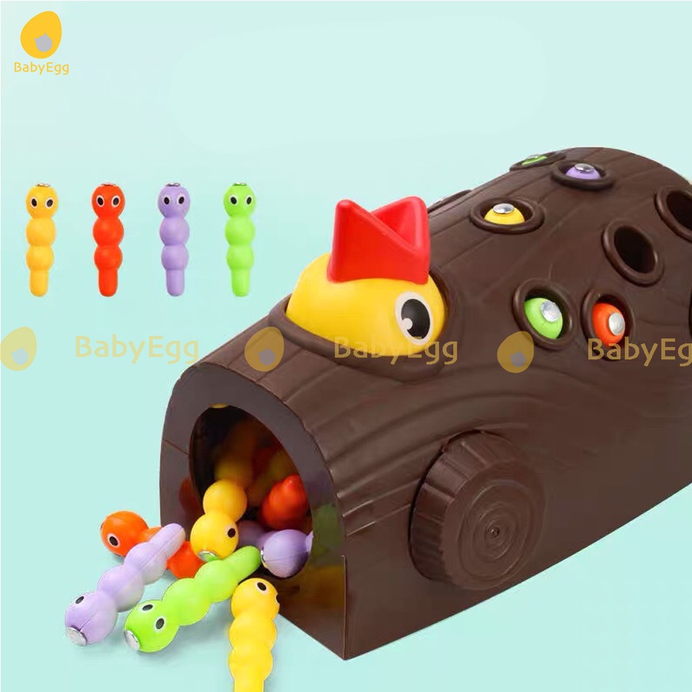 Đồ chơi GIÁO DỤC trẻ em thông minh Bộ chim gõ kiến bắt sâu cho bé trai bé gái 1 2 3 4 tuổi phát triển trí tuệ montessori