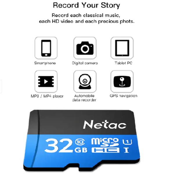 Thẻ nhớ Netac Chính Hãng Micro SD 32GB/64GB/128GB 100MB/s Class 10 Tốc Độ Cao Chuyên Dùng Cho Camera - Bảo Hành 10 Năm