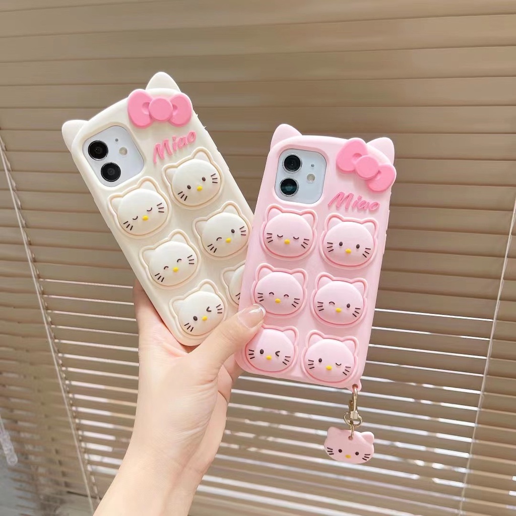 Ốp Điện Thoại Silicon Mềm Hình Mèo off-white 3D Cho Iphone 14 pro max 13 pro max 12 pro max 11 pro max xs max xr x 7 8 plus