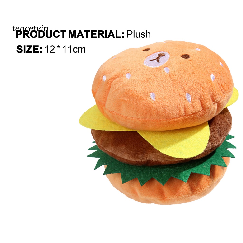 Đồ Chơi Hình Bánh Hamburger Phát Ra Âm Thanh Vui Nhộn Cho Thú Cưng