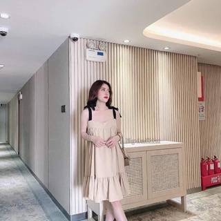 Váy bầu hai dây điệu đà
