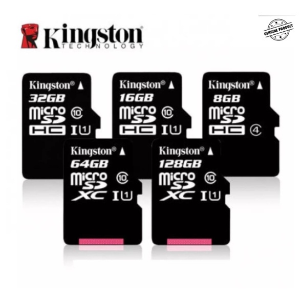 KINGSTON Thẻ Nhớ Micro SDHC SDXC TF Class 10 32GB 16GB 64GB 128GB 8GB C10 Và Phụ Kiện