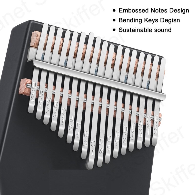 Đàn Kalimba 17 phím gỗ tròn cứng Nigeria nguyên khối Mahagony KKALIM001-TONIC Hàng chính hãng