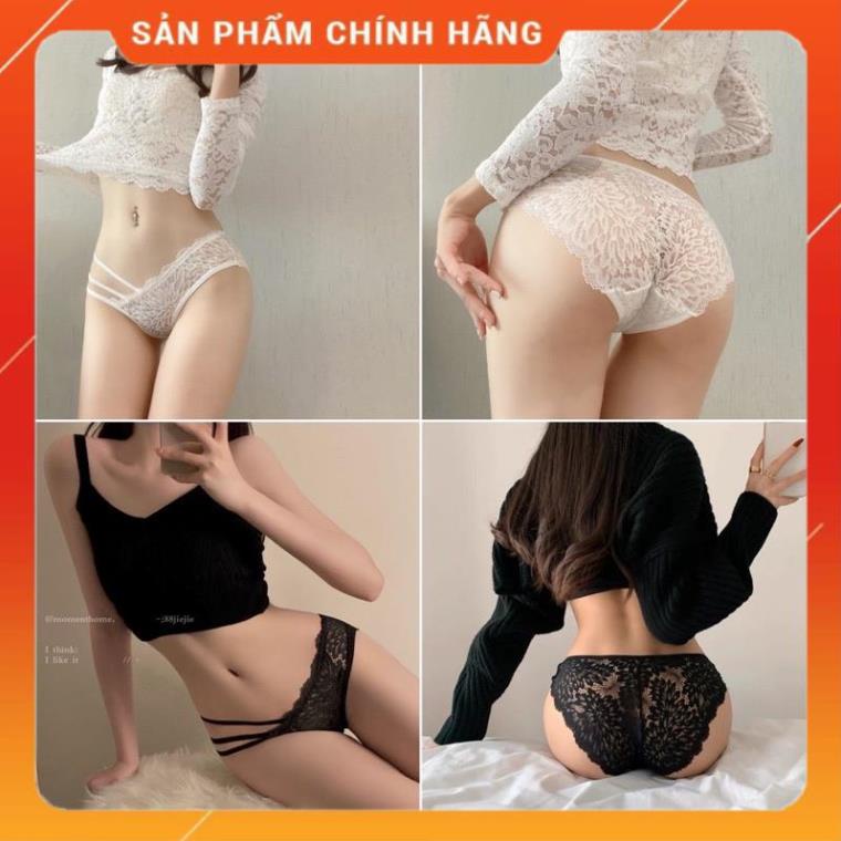 Quần Lót Nữ ❤️Quần Lót Ren Sexy Phối Họa Tiết 3 Dây Hông Gợi Cảm Quyến Rũ 9802