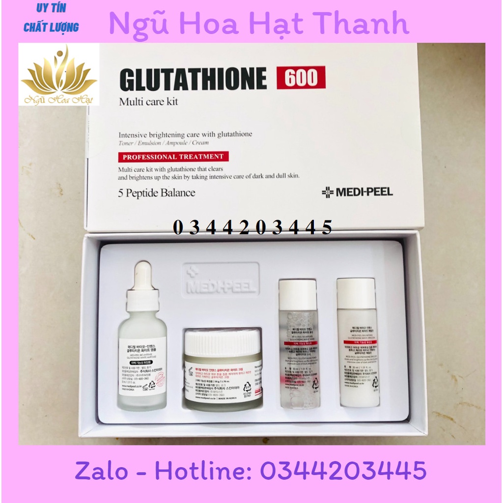 Sét dưỡng trắng Medi Peel Glutathione 600 giúp da căng bóng và trắng sáng rạng rỡ