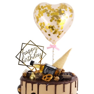 Phụ kiện trang trí bánh kem sinh nhật bằng acrylic hình bong bóng dễ thương