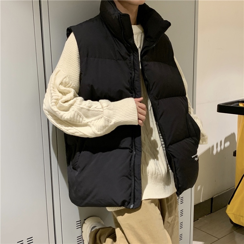 Áo khoác phao nam form rộn, áo gile phao nam thời trang mùa đông Unisex phong cách Hàn Quốc