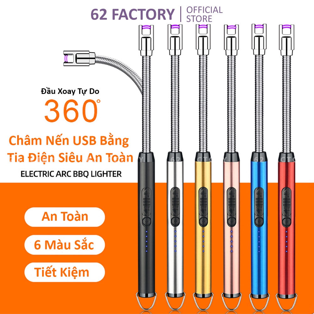 Dụng Cụ Thắp Nến Thơm Thiết Kế Mới 2022 Xoay 360 Độ Tiện Lợi Sạc Bằng USB