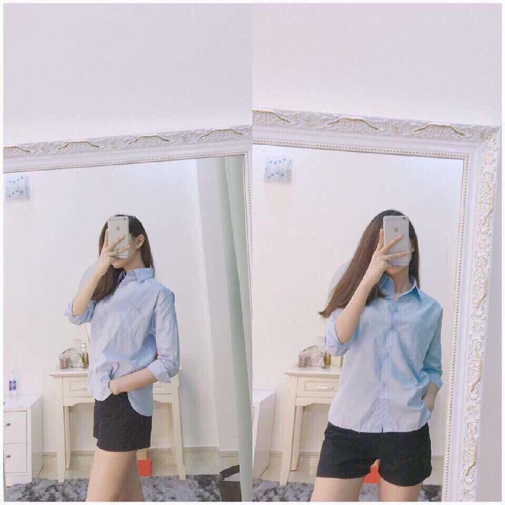 [Mã WARN10 giảm 10k đơn 99k] Áo sơ mi nữ trắng ngắn tay basic - Ảnh thật | BigBuy360 - bigbuy360.vn