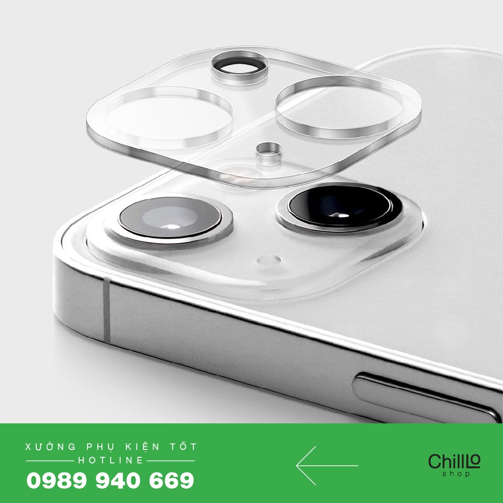 Miếng Dán Camera Cho iPhone 13 Mini/ 13/ 13 Pro/ 13 Pro Max – Cường Lực 9H Bảo Vệ Nguyên Cụm Camera Sau Của Máy
