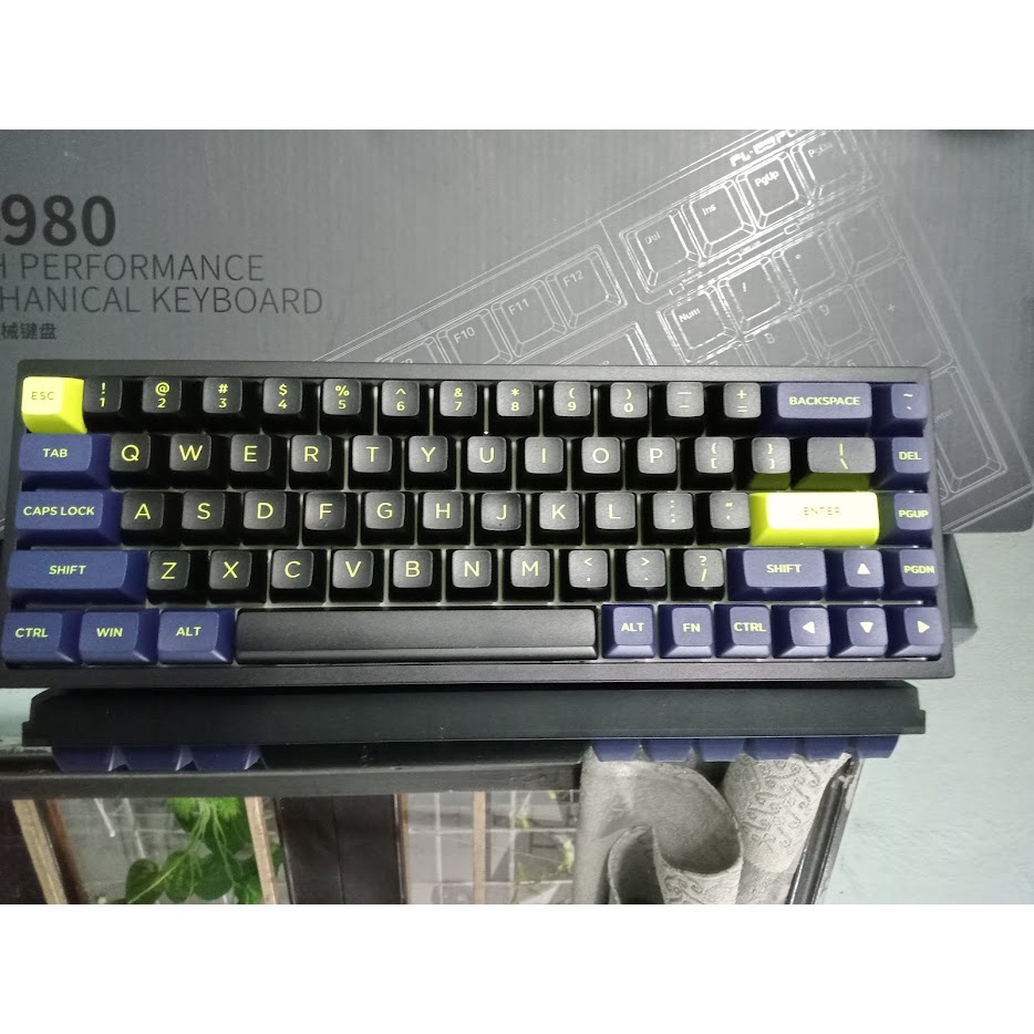 Bàn phím cơ FLEsport FL680 SAM Night Black White sw (Gateron Cap)
