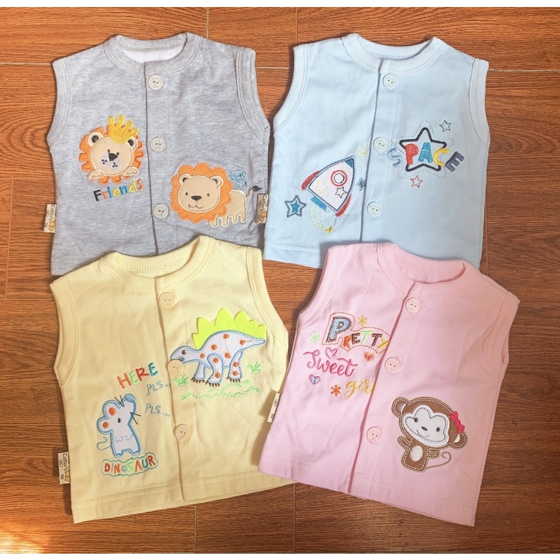 Áo gile cotton cho bé 2 lớp carter hàng xuất dư