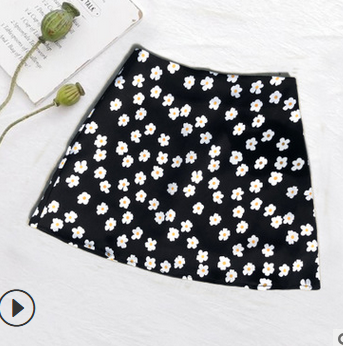 Chân váy khóa kéo họa tiết hoa thời trang dành cho nữ