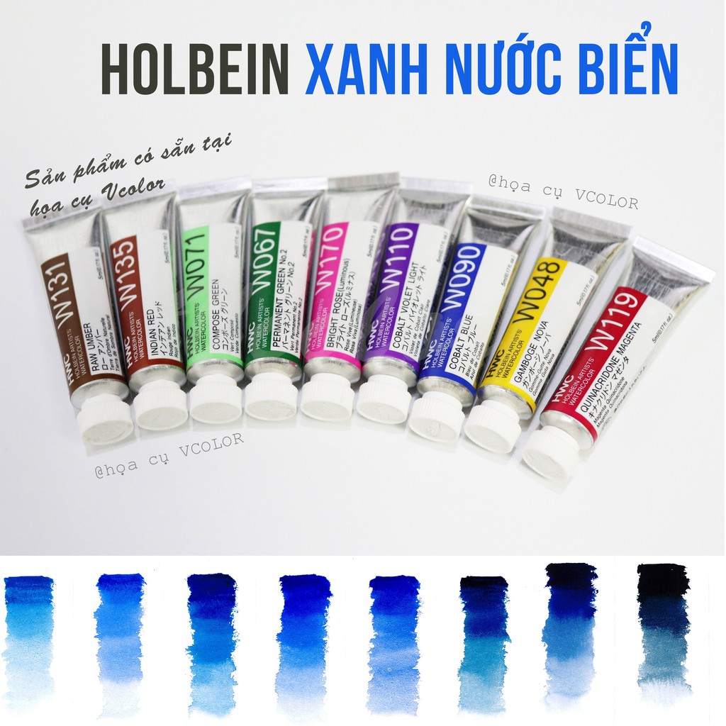Holbein Lẻ Tuýp Lẻ Holbein 5ml - Tông Xanh Nước Biển