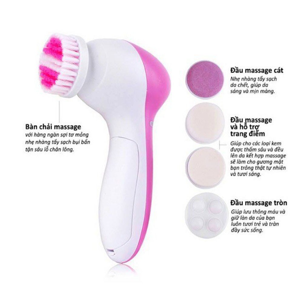 MÁY MASSAGE MẶT 5 IN 1- BEAUTY CARE MASSERGER AE 8782 ( Hồng )