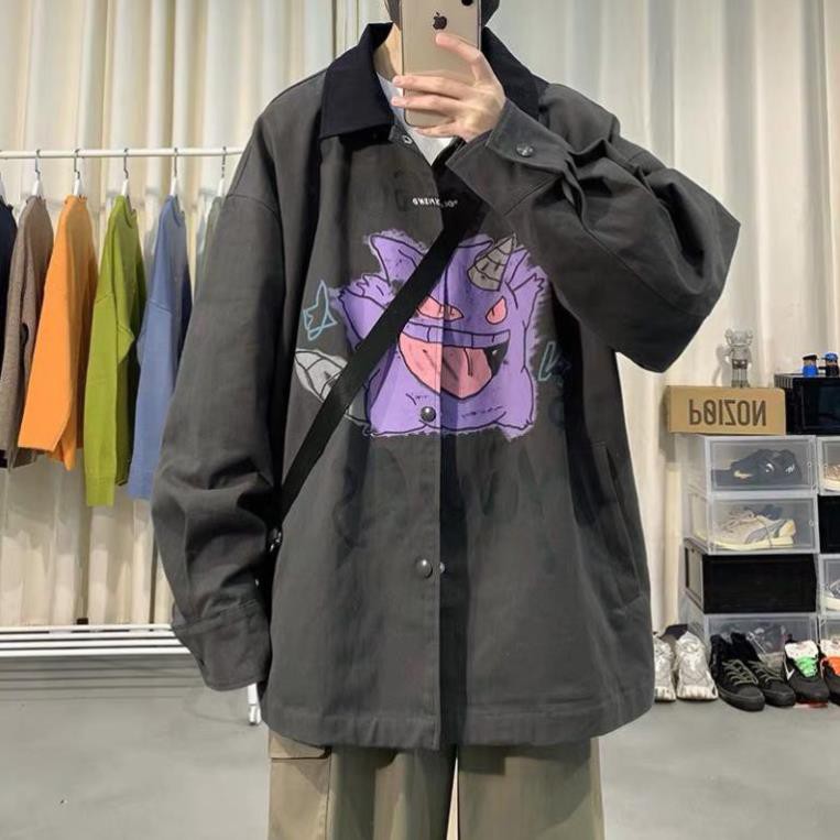 Áo khoác sơ mi kaki cardigan unisex form rộng Wind Go Your siêu phẩm của năm