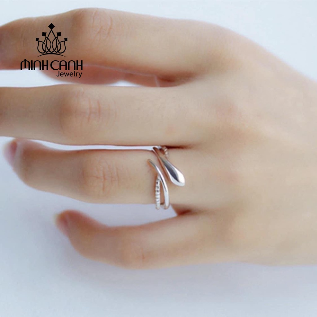 Nhẫn Bạc Nữ Dáng Hở Điều Chỉnh Được Kích Thước - Minh Canh Jewelry