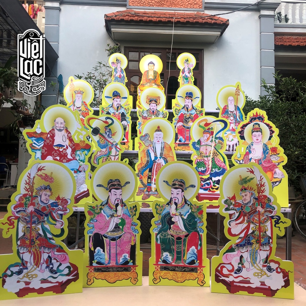 Bộ tranh cúng bày đàn lễ, cúng 17 bức ép plastic