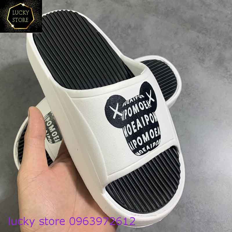 Dép Bánh Mì Hot Trend 2022, Dép Bánh Mì Nữ Độn Đế Hình Gấu Nhiều Màu