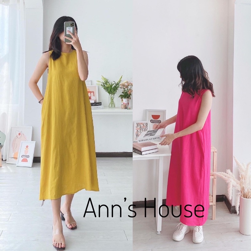 váy sát nách linen | BigBuy360 - bigbuy360.vn