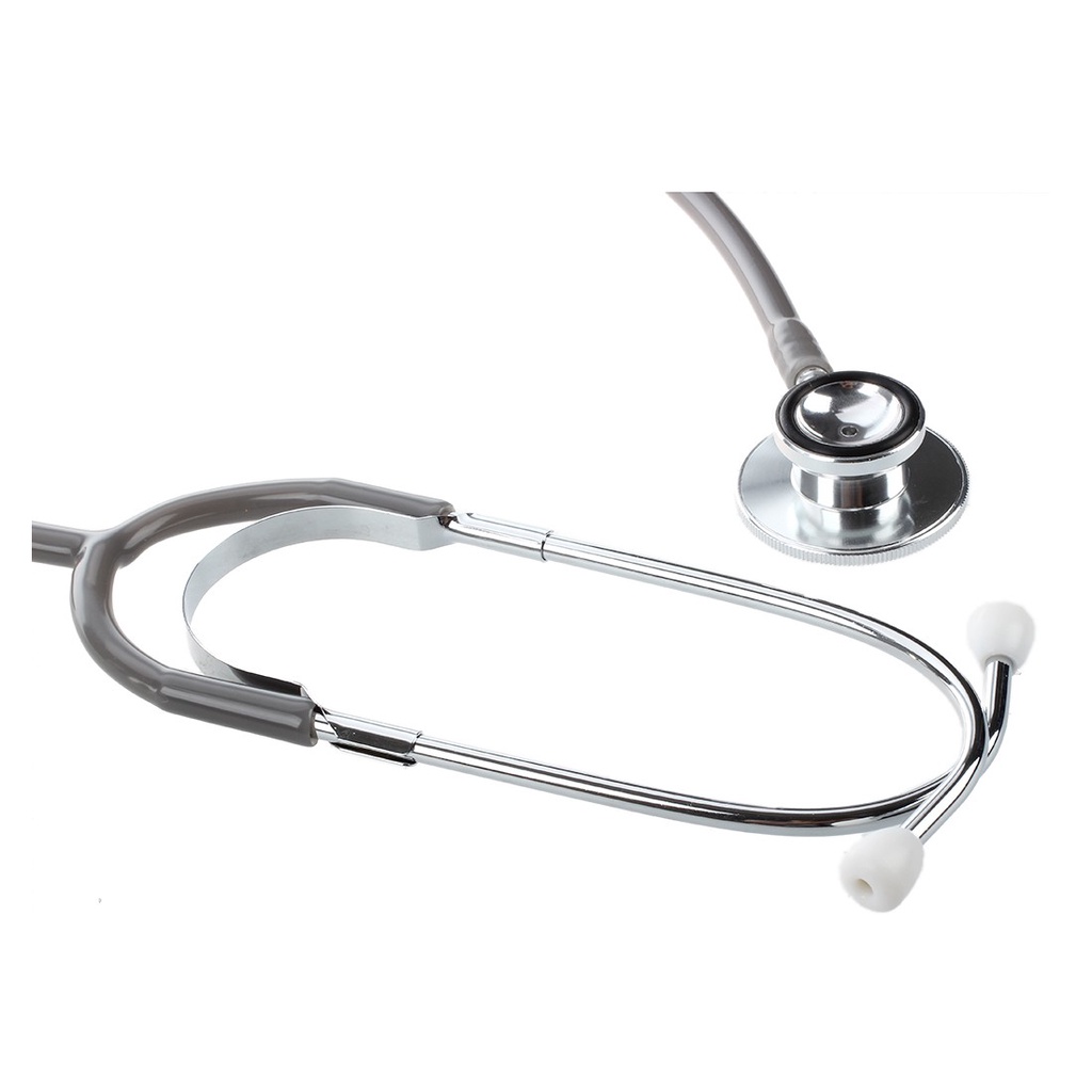 Pro Dual Head EMT Stethoscope for Doctor Nurse Vet Student Health Blood Gray
