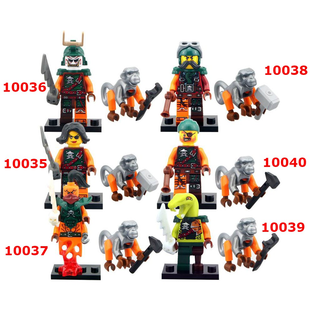 Minifigures Ninjago Sky Pirats DeCool 10035 10036 10037 10038 10039 10040