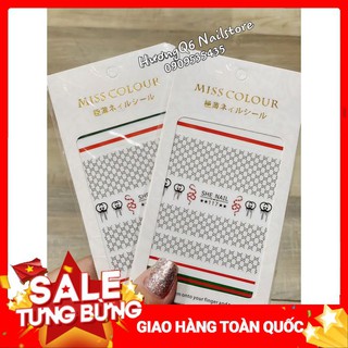 [HOT] Sticker Chữ, Hình Dán Móng Hoạ Tiết Chữ Kí Trang Trí Móng Nail