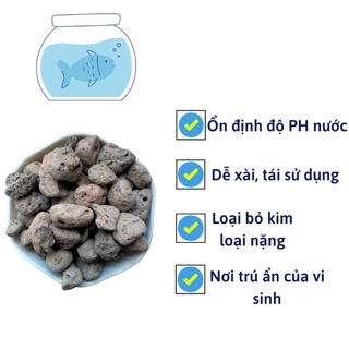 Đá nham thạch lông vũ, lọc bể cá 100gram
