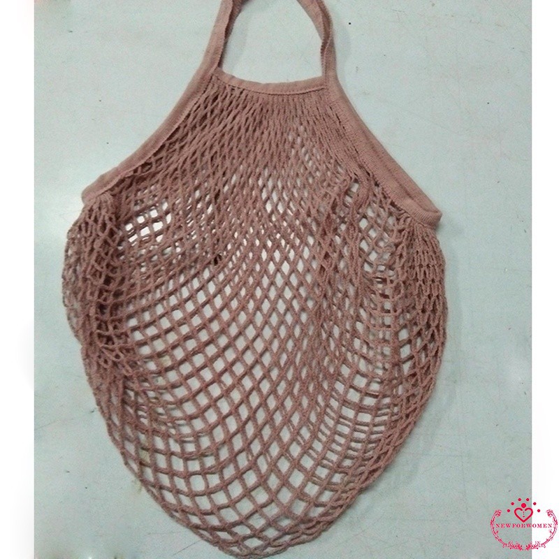 NFW♥Reusable Fruit Shopping String Grocery Shopper Cotton Tote Mesh Woven Net Bag