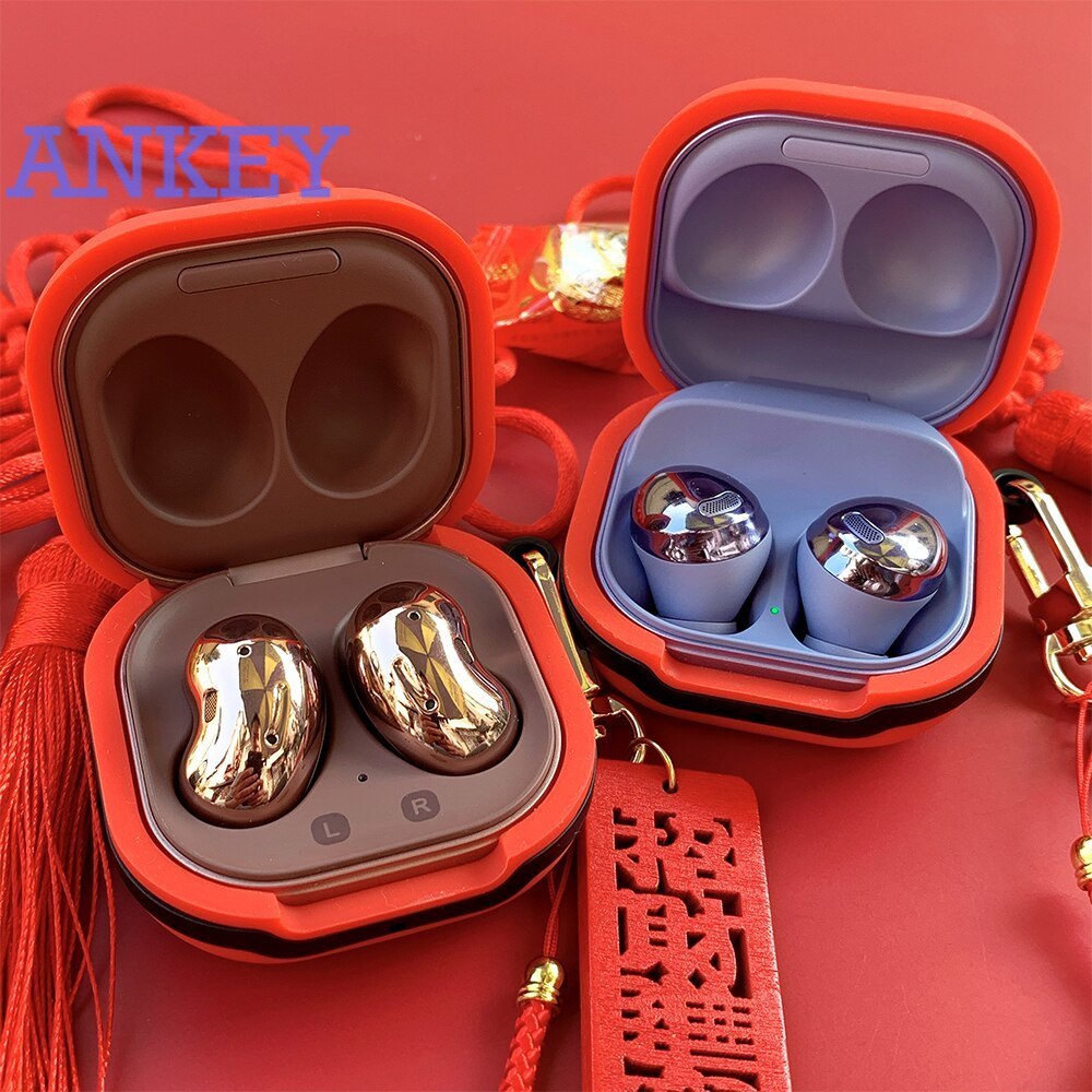 Samsung Galaxy Buds 2 / Buds Pro / Buds LIVE Vỏ bảo vệ hộp sạc hình mèo thần tài