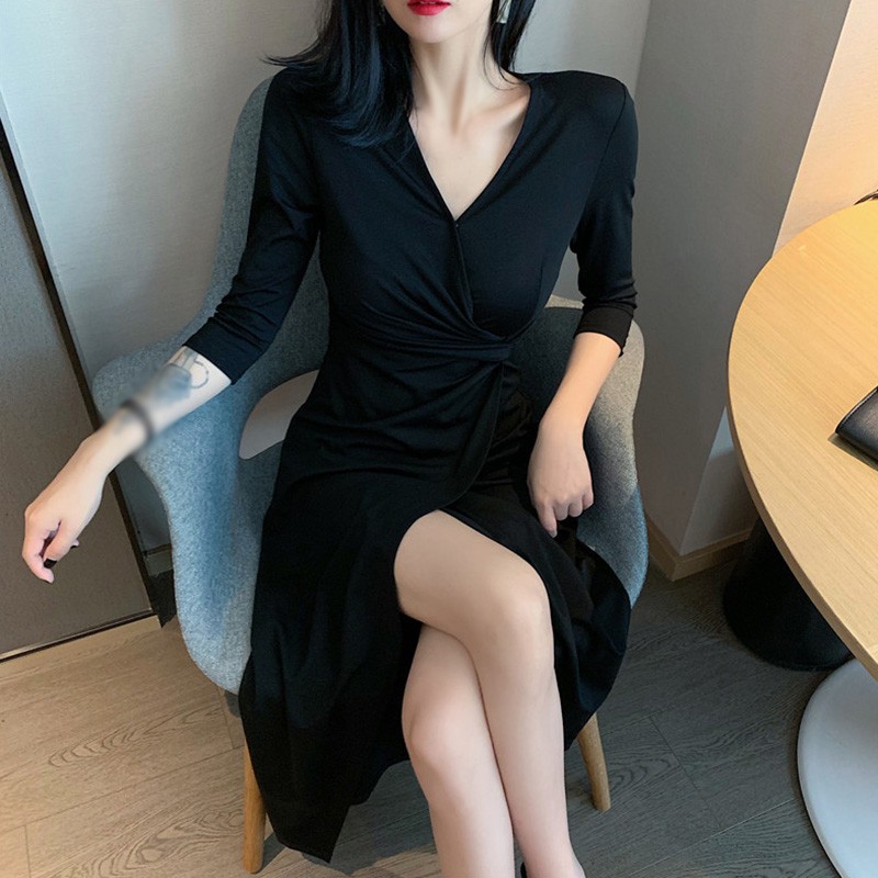 Đầm ôm Dáng Dài Xẻ Tà Thời Trang Quyến Rũ