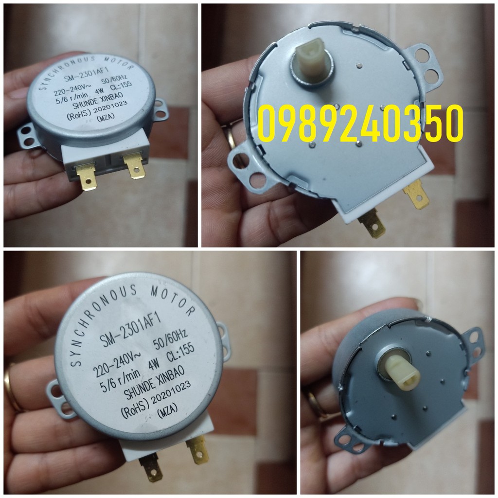 Mô tơ quay đĩa lò vi sóng 220V - 4W trục vát