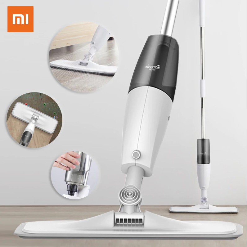 Cây Lau Nhà Thông Minh Xiaomi Deerma 2 trong 1, (Xịt nước &amp; Lau Nhà), Cây Chổi Lau Nhà Xoay 360 độ