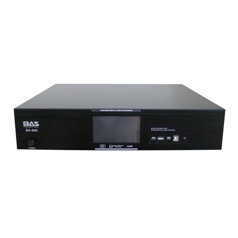 Đẩy liền vang số liền micro BAS BA-600 nguồn xuyến, có cổng quang, HDMI, bluetooth 5.0 -Tặng dây quang, 02 jack neutrik