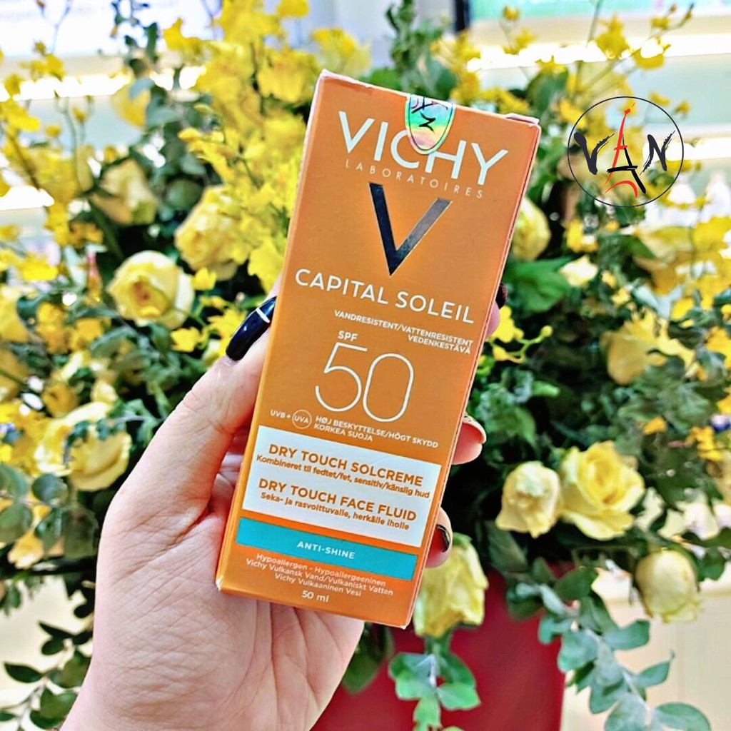 [ Vichy] Kem chống nắng Vichy spf 50+ Dành cho da nhạy cảm dầu nhờn 50ml Mẫu mới