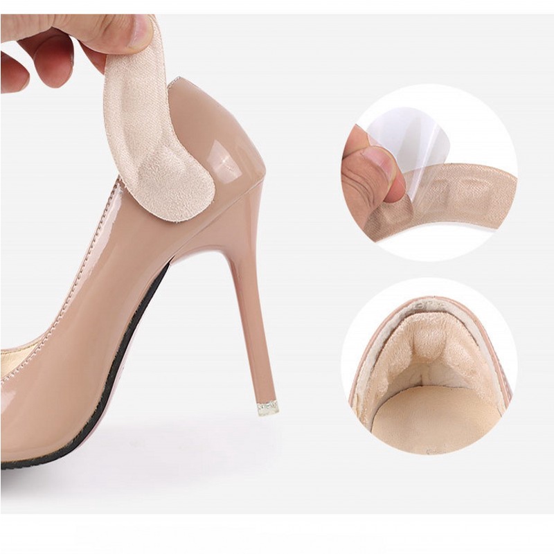 Miếng lót giày cao gót tự dính bằng silicone chống trượt thoải mái cho nữ