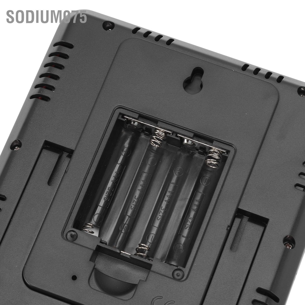 Sodium075 Nhiệt kế phòng Màn hình lớn Chỉ báo mức độ thoải mái trong 24 giờ Ghi lại chính xác cao Cảm biến ẩm cho nhà ngoài trời