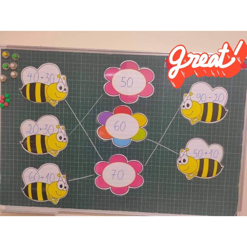 Sét đồ dạy học Ong tìm hoa