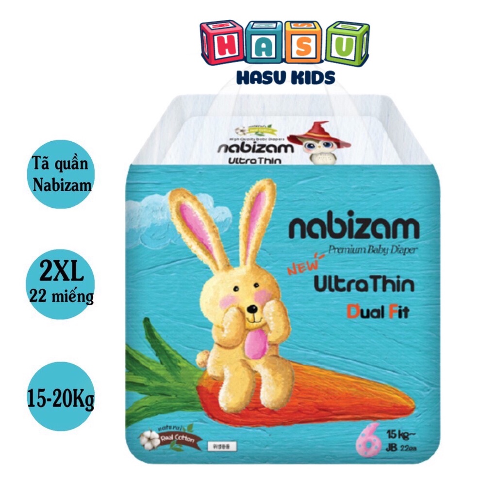 [QUÀ TẶNG HẤP DẪN]COMBO 3 Bịch Tã/Bỉm Quần NABIZAM size XXL22 Magicsoft và Ultrathin Nội Địa Hàn Quốc 2022 Siêu Thấm Hút